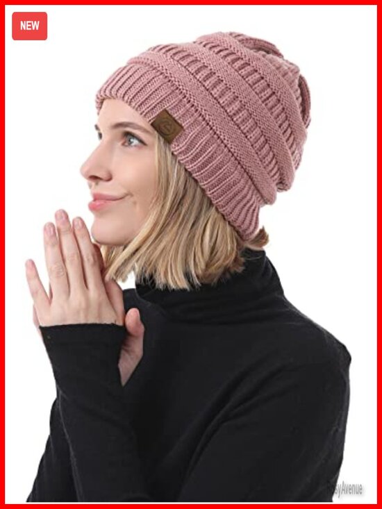 Acrylic Knit Slouchy Beanie Hats 4 Pack - Winter Warm Caps main image 2